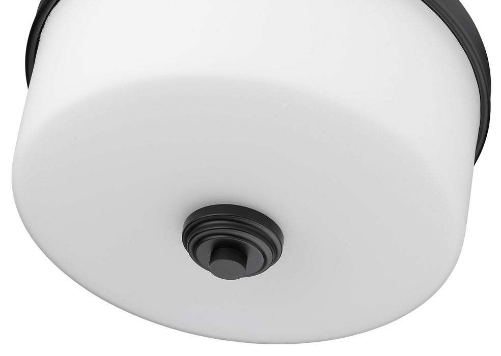 Flush Mount Z-Lite 220F3-MB Matte Black Arlington 3 Light Flush Mount Z-Lite