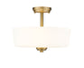 Semi Flush Mount Z-Lite 220SF3-HBR Heritage Brass Arlington 3 Light Semi Flush Mount Z-Lite
