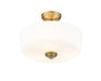 Semi Flush Mount Z-Lite 220SF3-HBR Heritage Brass Arlington 3 Light Semi Flush Mount Z-Lite