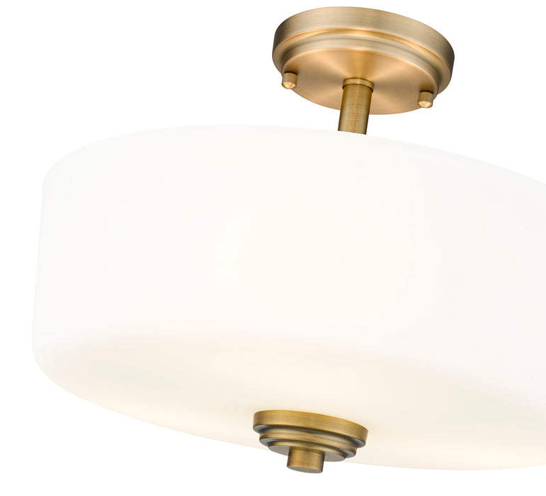Semi Flush Mount Z-Lite 220SF3-HBR Heritage Brass Arlington 3 Light Semi Flush Mount Z-Lite