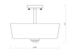 Semi Flush Mount Z-Lite 220SF3-HBR Heritage Brass Arlington 3 Light Semi Flush Mount Z-Lite