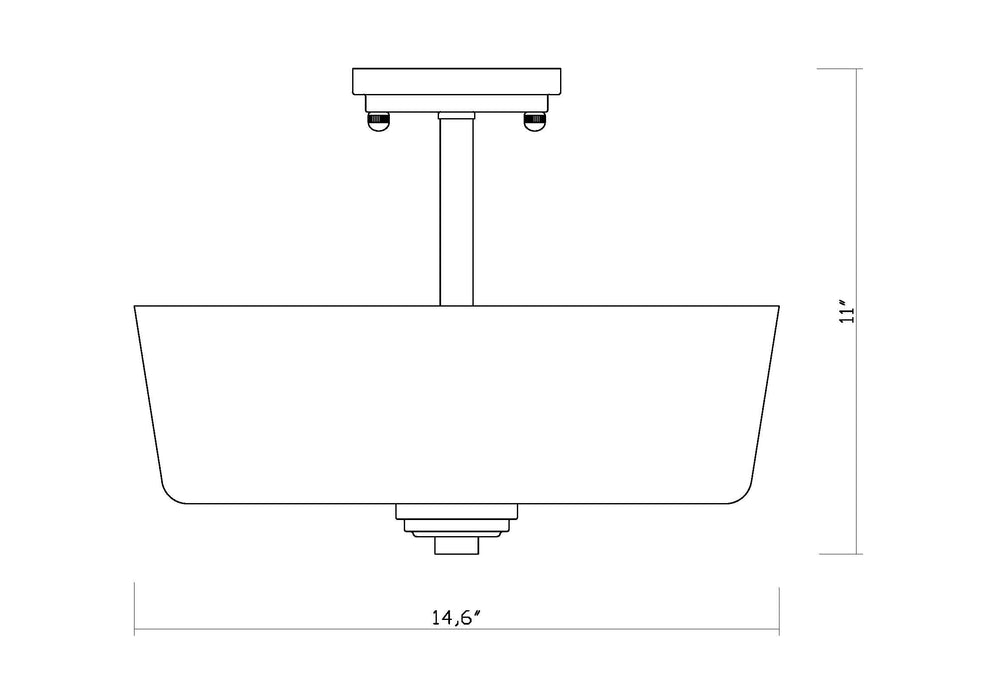 Semi Flush Mount Z-Lite 220SF3-HBR Heritage Brass Arlington 3 Light Semi Flush Mount Z-Lite