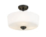 Semi Flush Mount Z-Lite 220SF3-MB Matte Black Arlington 3 Light Semi Flush Mount Z-Lite