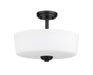 Semi Flush Mount Z-Lite 220SF3-MB Matte Black Arlington 3 Light Semi Flush Mount Z-Lite