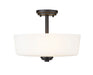 Semi Flush Mount Z-Lite 220SF3 Bronze Arlington 3 Light Semi Flush Mount Z-Lite