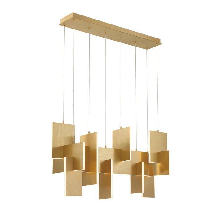 Eurofase 38044-014 Coburg 42" Brushed Gold LED Chandelier