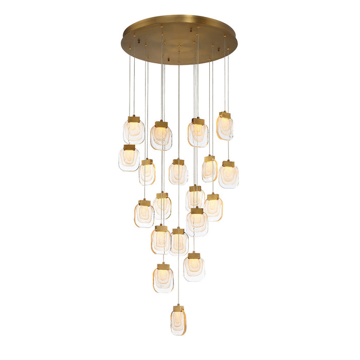 Eurofase 37192-013 Paget 29" Matte Gold LED Chandelier