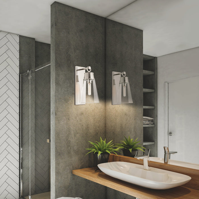 Wall Sconce Z-Lite 2300-1SL-PN Polished Nickel Wentworth 1 Light Wall Sconce Z-Lite