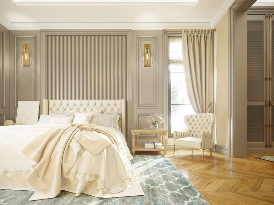 Wall Sconce Z-Lite 2300-1SL-RB Rubbed Brass Wentworth 1 Light Wall Sconce Z-Lite