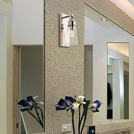 Wall Sconce Z-Lite 2300-1SS-PN Polished Nickel Wentworth 1 Light Wall Sconce Z-Lite