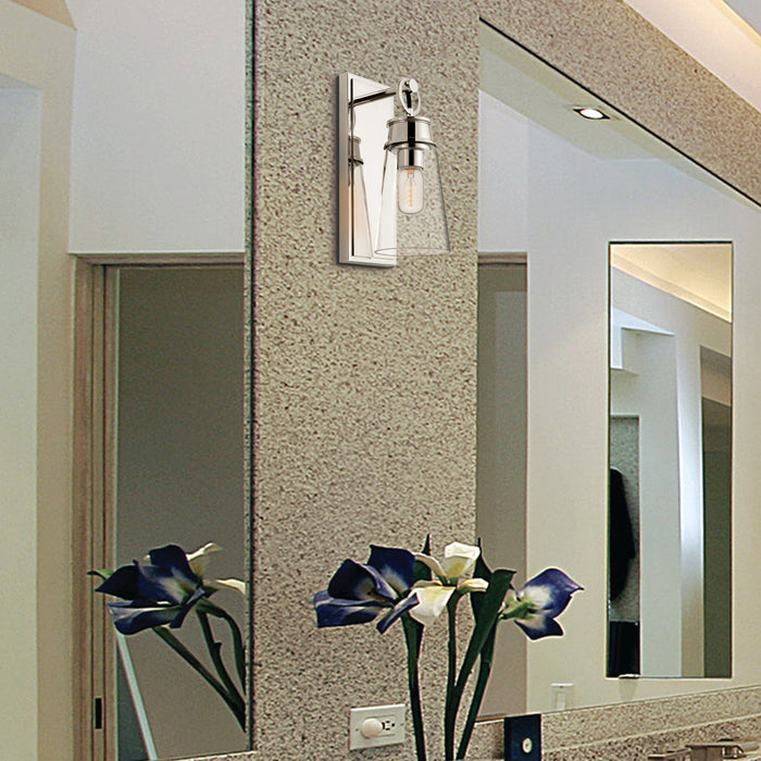 Wall Sconce Z-Lite 2300-1SS-PN Polished Nickel Wentworth 1 Light Wall Sconce Z-Lite