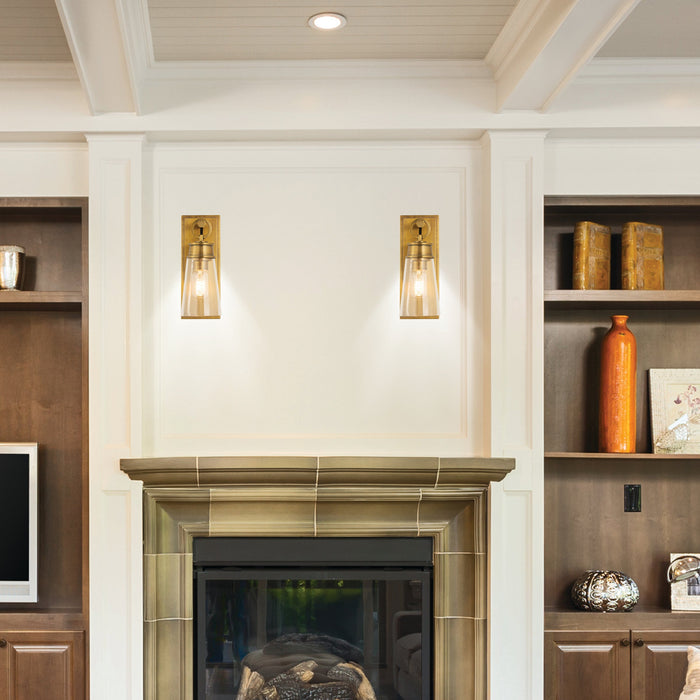 Wall Sconce Z-Lite 2300-1SS-RB Rubbed Brass Wentworth 1 Light Wall Sconce Z-Lite