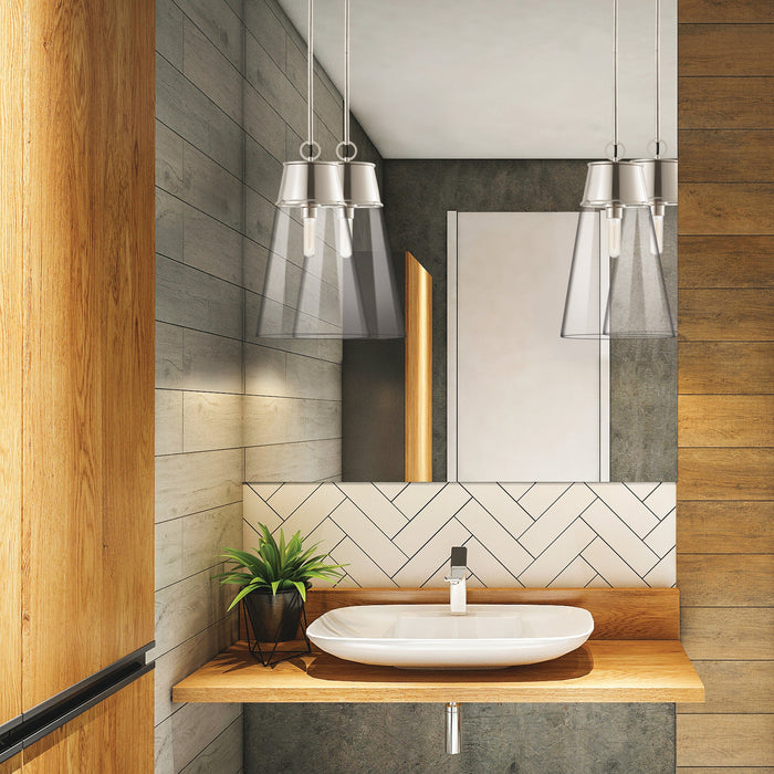 Pendant Z-Lite 2300P12-PN Polished Nickel Wentworth 1 Light Pendant Z-Lite