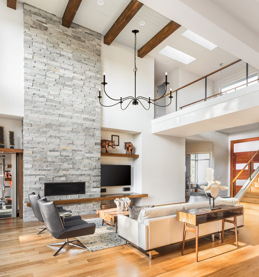 Chandelier Z-Lite 2301-63MB Matte Black Arrington 6 Light Chandelier Z-Lite