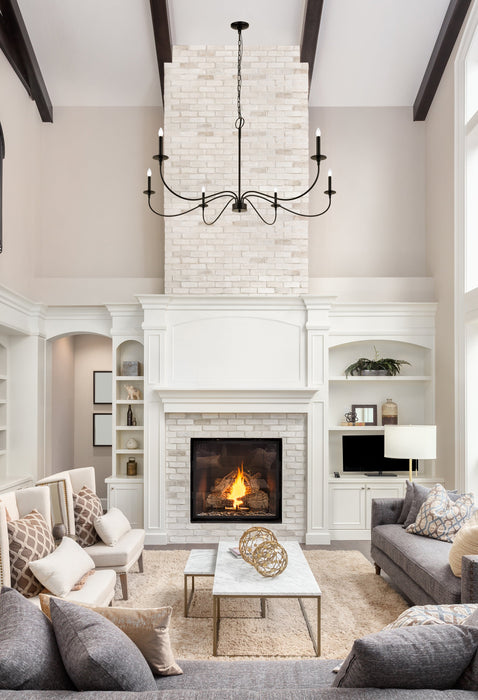 Chandelier Z-Lite 2301-63MB Matte Black Arrington 6 Light Chandelier Z-Lite