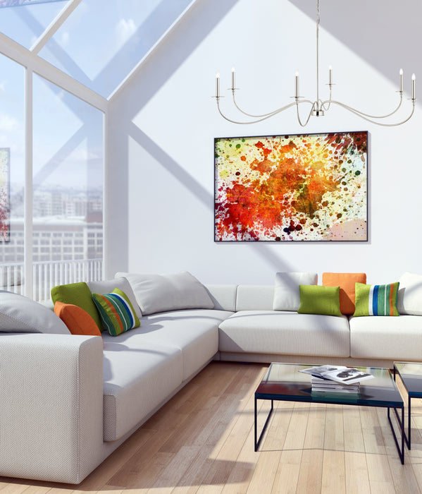 Chandelier Z-Lite 2301-63PN Polished Nickel Arrington 6 Light Chandelier Z-Lite