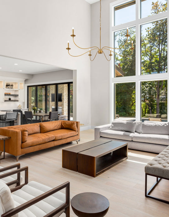 Chandelier Z-Lite 2301-63RB Rubbed Brass Arrington 6 Light Chandelier Z-Lite