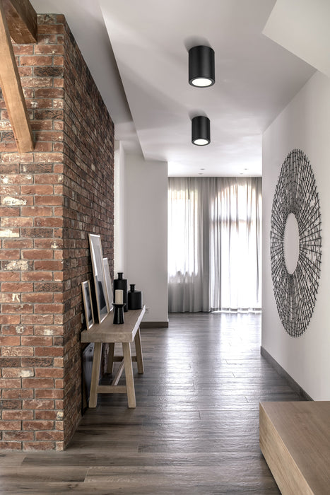 Flush Mount Z-Lite 2302F1-MB Matte Black Harley 1 Light Flush Mount Z-Lite