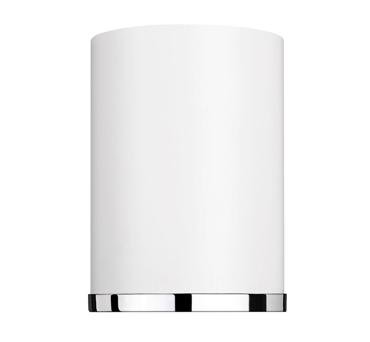 Flush Mount Z-Lite 2303F1-MW-CH Matte White + Chrome Arlo 1 Light Flush Mount Z-Lite