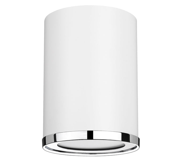 Flush Mount Z-Lite 2303F1-MW-CH Matte White + Chrome Arlo 1 Light Flush Mount Z-Lite
