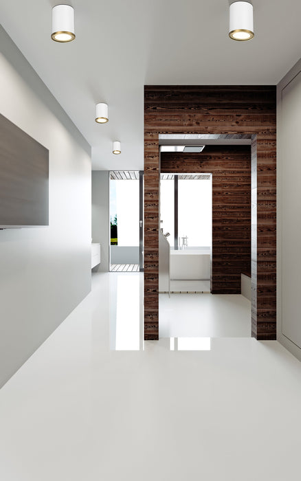 Flush Mount Z-Lite 2303F1-MW-RB Matte White + Rubbed Brass Arlo 1 Light Flush Mount Z-Lite