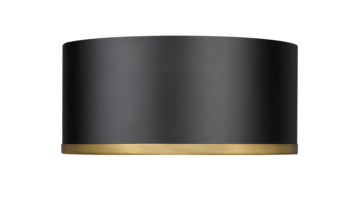Flush Mount Z-Lite 2303F2-MB-RB Matte Black + Rubbed Brass Arlo 2 Light Flush Mount Z-Lite