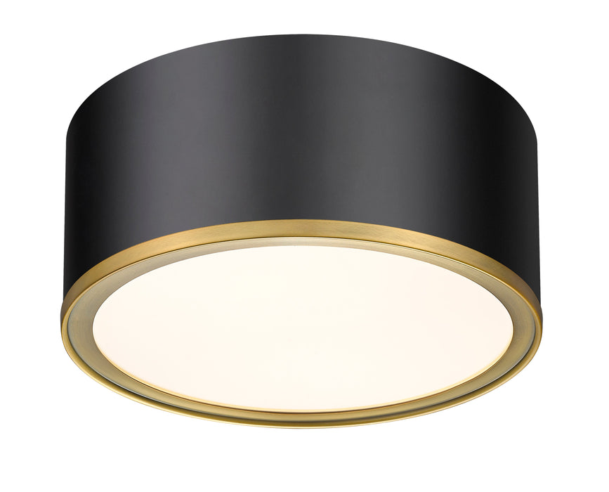 Flush Mount Z-Lite 2303F2-MB-RB Matte Black + Rubbed Brass Arlo 2 Light Flush Mount Z-Lite