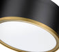 Flush Mount Z-Lite 2303F2-MB-RB Matte Black + Rubbed Brass Arlo 2 Light Flush Mount Z-Lite