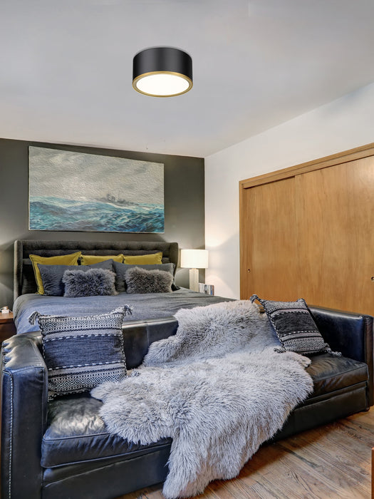 Flush Mount Z-Lite 2303F2-MB-RB Matte Black + Rubbed Brass Arlo 2 Light Flush Mount Z-Lite