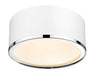 Flush Mount Z-Lite 2303F2-MW-CH Matte White + Chrome Arlo 2 Light Flush Mount Z-Lite