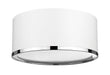 Flush Mount Z-Lite 2303F2-MW-CH Matte White + Chrome Arlo 2 Light Flush Mount Z-Lite