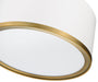 Flush Mount Z-Lite 2303F2-MW-RB Matte White + Rubbed Brass Arlo 2 Light Flush Mount Z-Lite