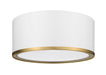 Flush Mount Z-Lite 2303F2-MW-RB Matte White + Rubbed Brass Arlo 2 Light Flush Mount Z-Lite