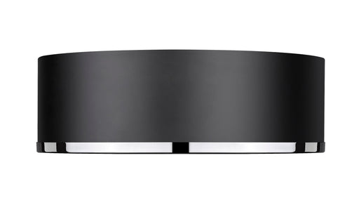 Flush Mount Z-Lite 2303F3-MB-CH Matte Black + Chrome Arlo 3 Light Flush Mount Z-Lite