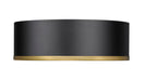 Flush Mount Z-Lite 2303F3-MB-RB Matte Black + Rubbed Brass Arlo 3 Light Flush Mount Z-Lite