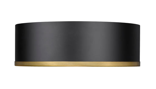 Flush Mount Z-Lite 2303F3-MB-RB Matte Black + Rubbed Brass Arlo 3 Light Flush Mount Z-Lite
