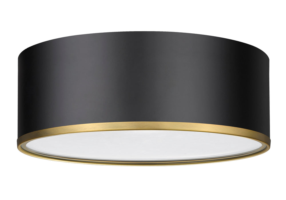 Flush Mount Z-Lite 2303F3-MB-RB Matte Black + Rubbed Brass Arlo 3 Light Flush Mount Z-Lite