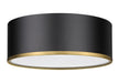 Flush Mount Z-Lite 2303F3-MB-RB Matte Black + Rubbed Brass Arlo 3 Light Flush Mount Z-Lite