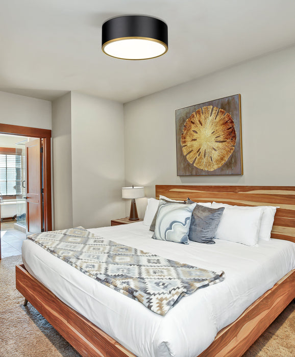 Flush Mount Z-Lite 2303F3-MB-RB Matte Black + Rubbed Brass Arlo 3 Light Flush Mount Z-Lite