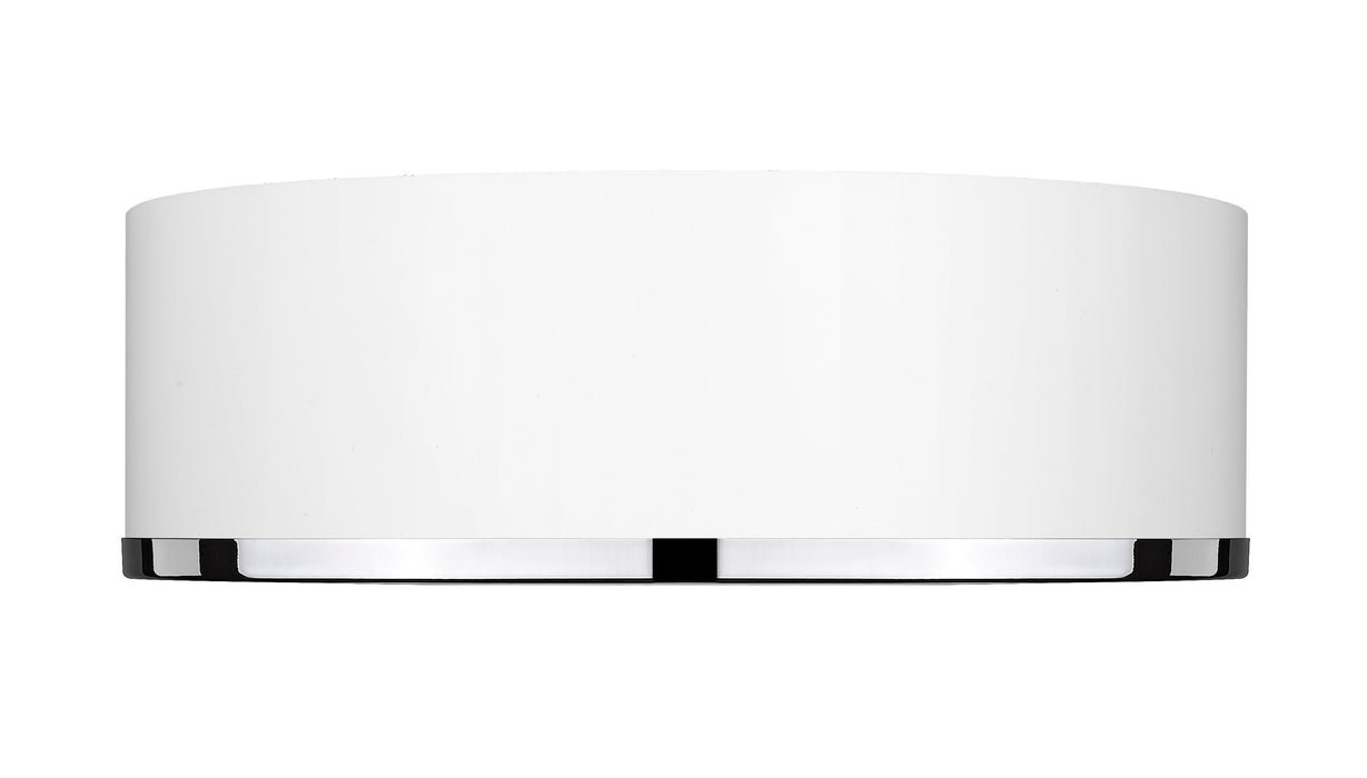 Flush Mount Z-Lite 2303F3-MW-CH Matte White + Chrome Arlo 3 Light Flush Mount Z-Lite