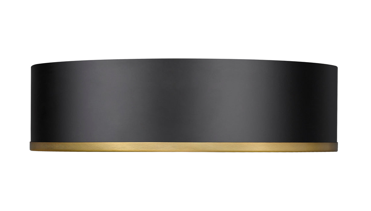 Flush Mount Z-Lite 2303F4-MB-RB Matte Black + Rubbed Brass Arlo 4 Light Flush Mount Z-Lite