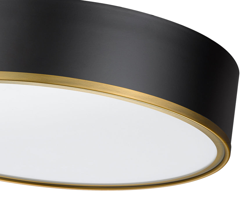 Flush Mount Z-Lite 2303F4-MB-RB Matte Black + Rubbed Brass Arlo 4 Light Flush Mount Z-Lite