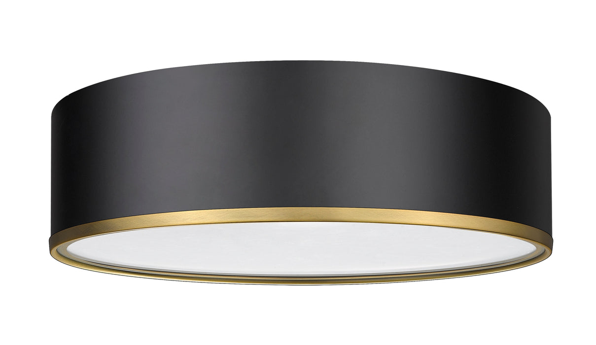 Flush Mount Z-Lite 2303F4-MB-RB Matte Black + Rubbed Brass Arlo 4 Light Flush Mount Z-Lite