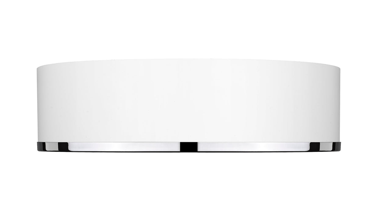 Flush Mount Z-Lite 2303F4-MW-CH Matte White + Chrome Arlo 4 Light Flush Mount Z-Lite