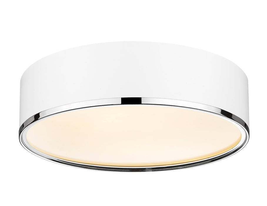 Flush Mount Z-Lite 2303F4-MW-CH Matte White + Chrome Arlo 4 Light Flush Mount Z-Lite