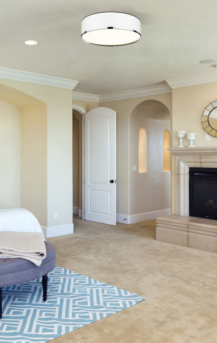 Flush Mount Z-Lite 2303F4-MW-CH Matte White + Chrome Arlo 4 Light Flush Mount Z-Lite