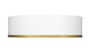 Flush Mount Z-Lite 2303F4-MW-RB Matte White + Rubbed Brass Arlo 4 Light Flush Mount Z-Lite