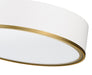 Flush Mount Z-Lite 2303F4-MW-RB Matte White + Rubbed Brass Arlo 4 Light Flush Mount Z-Lite