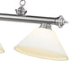 Billiard Z-Lite 2306-3BN-AMO14 Brushed Nickel Cordon 3 Light Billiard Z-Lite
