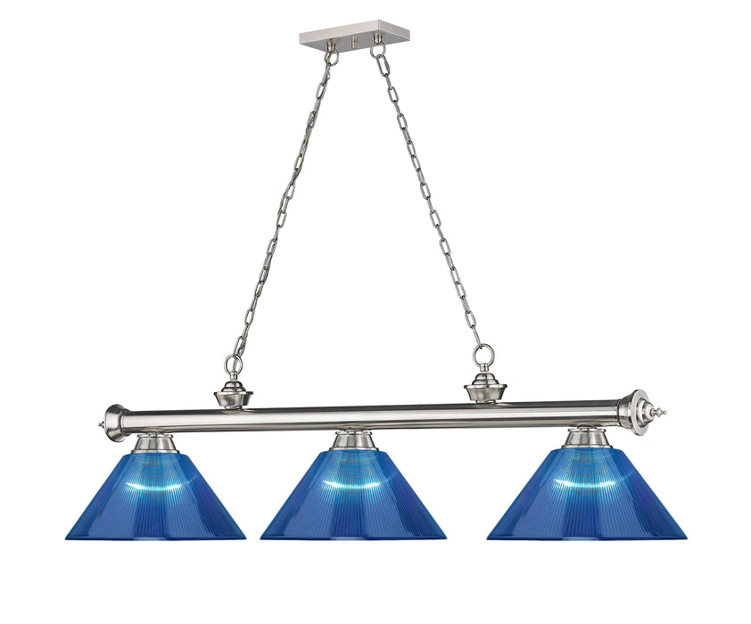 Billiard Z-Lite 2306-3BN-ARDB Brushed Nickel Cordon 3 Light Billiard Z-Lite